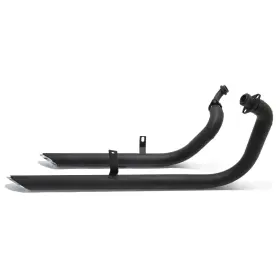Em-yam001-bla-aup1-0120 Tarazon For Yamaha Virago V Star Xv250 Xv125 Long Shorts Staggered Exhaust Pipe Silencer