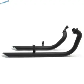 Em-yam001-bla-ef-0518 Tarazon Longshots Staggered Muffler Exhaust Pipes For Yamaha Virago Vstar Xv250/125 88