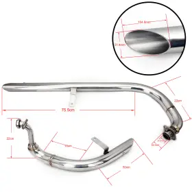 Em-yam001-sil-61-523 Tarazon Virago 250 V Star Xv250 1988-2023 Full Exhaust System Pipes Silencer #2