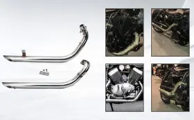 Em-yam002-sil-0403 Tarazon Exhaust Pipes Silencer Virago 400 535 1987-2004 For Yamaha Xv535 Xv400 Muffler