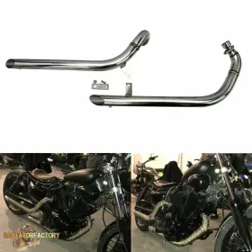 Em-yam002-sil-rf-0616 Tarazon Exhaust Pipes System Muffler Silencers For Yamaha Virago Xv535 Xv400 1987-2004