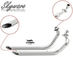 Em-yam007-sil-sk Tarazon Full Shots Staggered Exhaust Muffler Pipe Silencer Virago Xv750 Xv1100 Xv1100s