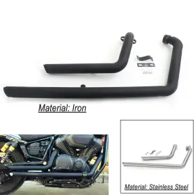 Em-yam008-bla-gsp-0419 Tarazon Xv950 Xvs950 10-18 For Yamaha Longshots Staggered Exhaust Pipe System Star Bolt