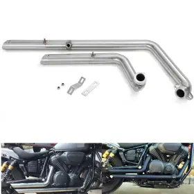 Em-yam008-sil Tarazon #aup1 Star Bolt Xvs950 Xv950 2010-18 Stainless Steel Exhaust Pipes Silencer For Yamaha