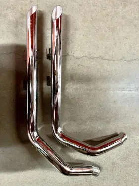 Texan Bikes Tb60-218 Chrome 40 Inch Long 2 Drag Pipes For Harley Xl Sportster 2004-2006