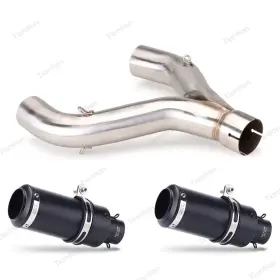 Smv900 Tiantian 663256403690 Black Exhaust Pipe Slip-on Mid For Aprilia Dorsoduro 900 2017-2020