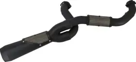 Tm-5120bk Trask 2-into-1 Big Sexy Full Exhaust System Black #tm-5120bk Harley Davidson