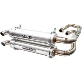 Tr-4162d Trinity Racing Stage 5 Dual Exhaust System - Brushed Muffler Tr-4162d Trinity Racing Stage 5 Dual Exhaust System - Brushed Muffler