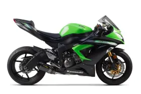 005-3860107-s1b Two Brothers Racing S1r Black Full Exhaust System Carbon Fits Kawasaki Zx-6r 2009-2015