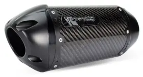 005-s1r-405-s1b Two Brothers Racing S1r Carbon Fiber Slip On Exhaust Muffler Only 8 Inch Black Series Right