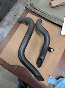 60-361 Ultima Black 2 Inch Laf Short Shots Exhaust Harley Softail Chopper Bobber Custom Sportster #2