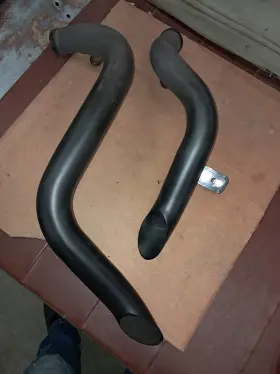 60-361 Ultima Black 2 Inch Laf Short Shots Exhaust Harley Softail Chopper Bobber Custom Sportster #3