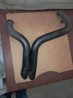 60-361 Ultima Black 2 Inch Laf Short Shots Exhaust Harley Softail Chopper Bobber Custom Sportster