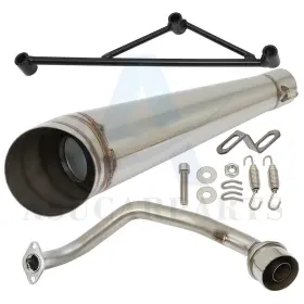 Ult166851139 Ultimate For Yamaha Gy6-125/150 Motorcycle Stainless Exhaust Muffler System Tail Pipe