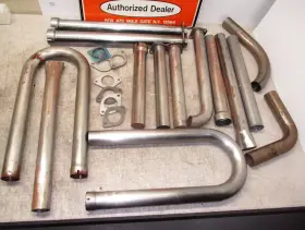 65800009 V-factor Dyi Builder Exhaust Kit Harley Davidson 1-3/4 New And Some Cut