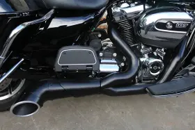 29-0049 V-twin 2-into-1 Turnout Exhaust Header Set Black Harley Milwaukee Eight 17-20