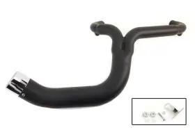 V-twin Manufacturing 29-0033 Flt 2 1 Lake Style Exhaust System Black For Harley Evo Cam 1997-2016