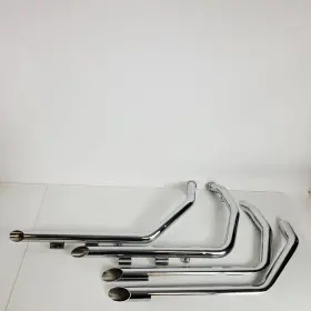 30-1146 V-twin Manufacturing Mcm Illusion Drag Pipe Set Chrome Fits Harley Davidson Xl 2014-up