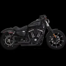 46374 Vance And Hines Mini Grenades Black Full Exhaust For Hd Sportster 04-22