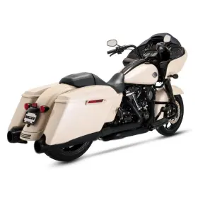 47351 Vance And Hines Fits Hd Dresser Duals 17-22 Hdr/heatshield Black Pcx Header