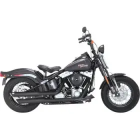 Mjry68nmuz Vance And Hines Vh 3in Twin Slash Pcx Slip On Muffler Black Harley Davidson Softail Deluxe 10-17