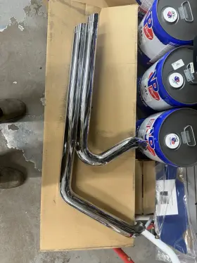 039620 Vance & Hines And Big Shots Staggered Exhaust System Chrome Harley Davidson Dyna