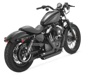 M-001 Vance & Hines 47219 Shortshots Staggered Exhaust For Harley-davidson Xl 2004-2013 Black