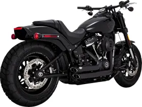 47333-22 Vance & Hines And Shortshots Staggered Exhaust System - Matte Black
