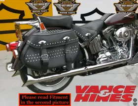 47767 Vance & Hines And Hinse Fishtail Softail Harley Fatboy Heritage Springer Dual Exhaust