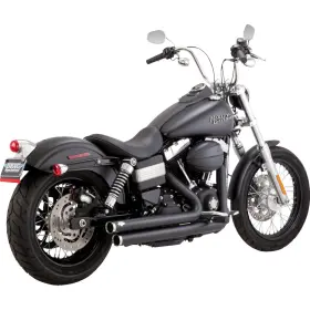47958 Vance & Hines And Big Shots Staggered Matte Black Exhaust System