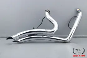 Vance & Hines 64984-08 2009 Harley Dyna Fat Bob And Big Radius Exhaust Muffler Pipes Chrome