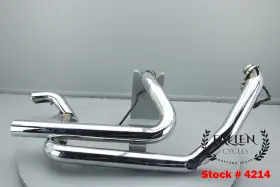 66855-09 Vance & Hines 2009 Harley Electra Glide Exhaust Header Pipe Set Dual Chrome #4214