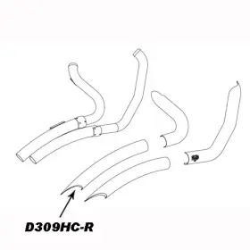 Vance & Hines D309hc-r V&h Big Radius 2-2 Exhaust Replacement Rear Cylinder Muffler Heat Shield D309hc