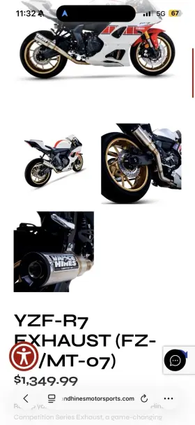 Vance & Hines Mn/1r7s R7 Exhaust And