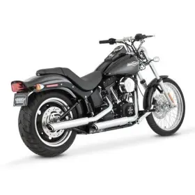 Vance & Hines Vh0039 And Twin Slash Ft3 Muffler Chrome For Harley Flstn Flstsb New
