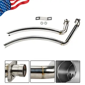 Mai020006 Vg Shortshots Staggered Exhaust Pipes System For Kawasaki Vulcan 900 2006-2024