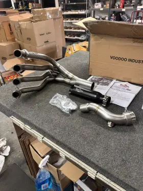 Ss61-vefsgsxr1l7b Voo.doo Voodoo Exhaust Gsxr 1000 2017-2021 2022 2023 2024 Suzuki Full System Black Tip