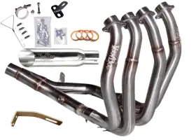 Vefswtbusam2p Voodoo Polished Shorty 4-into-1 Full Exhaust System For Wide Tire Hayabusa 22-24