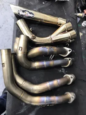 Vsesszx14k6p Voodoo Shorty Slash Full Exhaust Kawasaki Zx14r 2006-2024 Polished