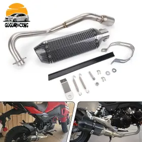 1857cr Wutong Full Exhaust System Slip-on Muffler On Pipe For Honda Grom Msx125 Abs 2013-2023