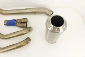 1ws-14710-01-00 Yamaha 2018 Mt-07 Chrome Oem Full Exhaust System Headers Pipe Muffler #3