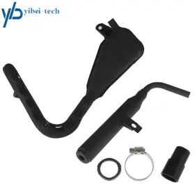 Yi134876t Yibei-tech Y-zinger Exhaust Muffler Manifold Pipe For Yamaha Pw50 Pw 50 1981-2010 2011 2012