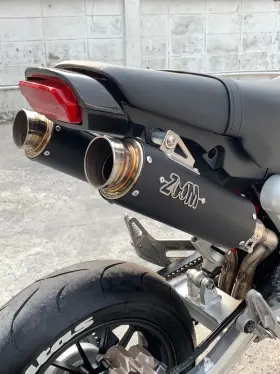 Zoom Exhaust Zm-hd-grm-albk25-2slz-dup Honda Msx Grom 125 2022-2025 Dual Full System High Mount 2slz Us
