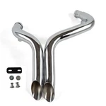 New Laf Chrome Drag Pipe Exhaust For 84-17 Harley Davidson Softail And Custom. Fixed Price $179.80.