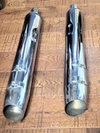 Harley Davidson Chrome Exhaust Pipes Slip Mufflers FLT1340/1450 Oem. Fixed Price $55.00.