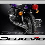 Kawasaki H2C H2B 750 1974-75 Full Chrome Delkevic Oem Replica Exhaust System. Fixed Price $1349.99.
