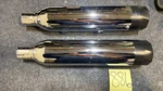 Tab Performance 2014-UP Chrome Sportster Mufflers W/ Zombie (loud) Baffles #886. Fixed Price $275.00.