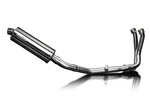 Full Exhaust With 14 Inch Oval Stainless Steel Muffler For CB750 Hornet. Fixed Price $329.99.