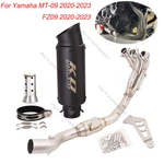 For Yamaha MT-09 FZ09 2020-2023 Full System Exhaust Mid Link Pipe 51MM Mufflers. Fixed Price $294.51.