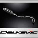Delkevic Full Exhaust With 9 Inch Oval Carbon Fiber Muffler For KLX230S. Fixed Price $389.99.